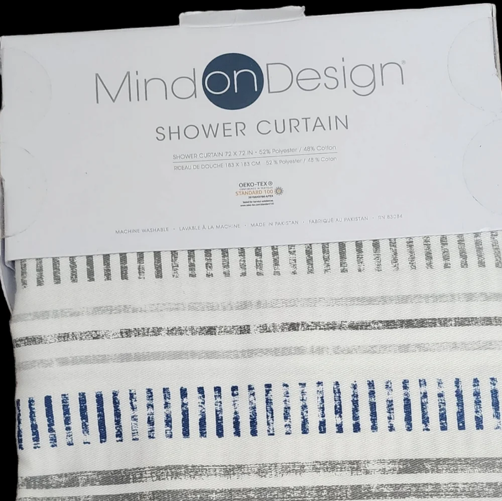Mind on Design Fabric Shower Curtain 72 x 72